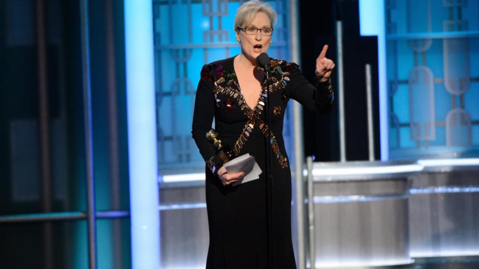 Una combativa Meryl Streep sacude una tibia gala con ataques a Donald Trump