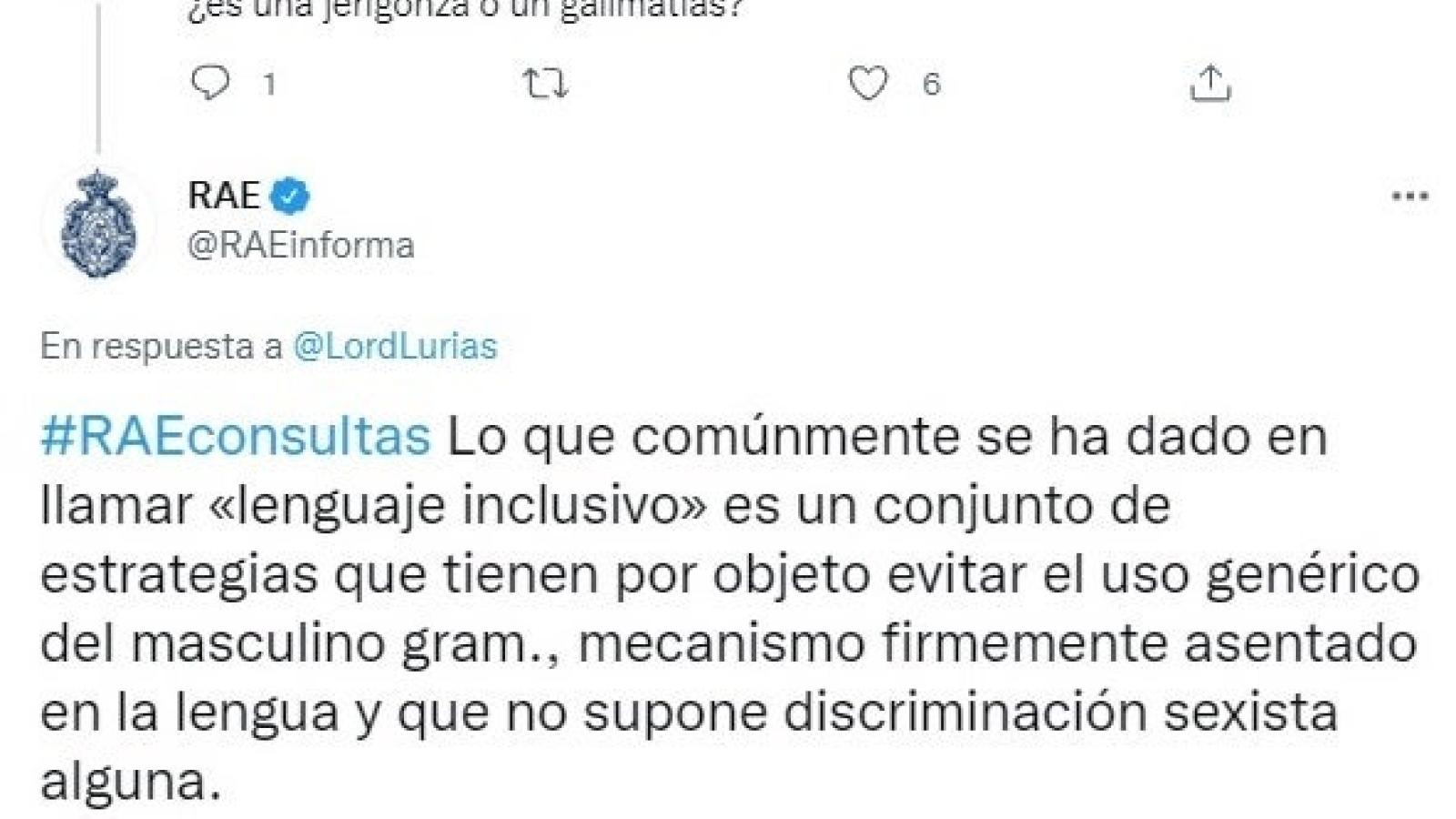 El nuevo y tajante mensaje de la RAE sobre el lenguaje inclusivo