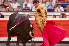 Emilio de Justo, con el tercero de la tarde