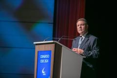 El presidente de Castilla-La Mancha, Emiliano García-Page durante la inauguración del Congreso CIDE en el Palacio de Congresos ´El Greco´ de Toledo