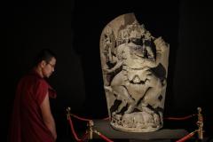 Estatua de Prajnaparamita repatriada en el Museo Nacional de Indonesia, en Yakarta