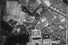 Fotografía aérea de la Plaza de España de Madrid, en 1950