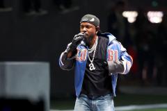 NEW ORLEANS, LOUISIANA - FEBRUARY 09: Kendrick Lamar performs onstage during Apple Music Super Bowl LIX Halftime Show at Caesars Superdome on February 09, 2025 in New Orleans, Louisiana. (Photo by Gregory Shamus/Getty Images