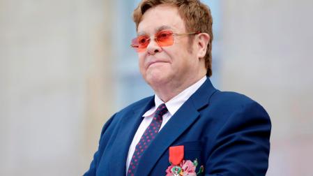 El cantante británico Elton John, el pasado viernes en París (Francia)