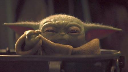 Baby Yoda, la criatura de la serie de televisión «The Mandalorian»