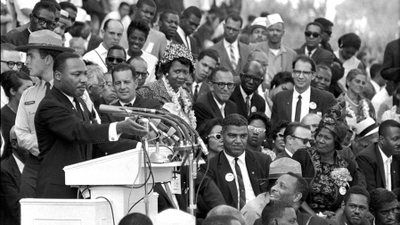 Martin Luther King Jr., durante el discurso "I have a dream"