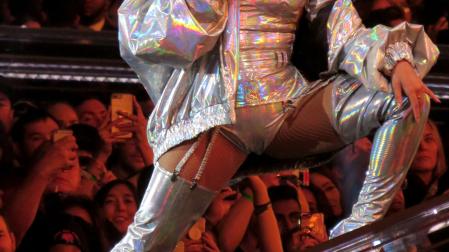 Beyoncé durante un concierto en Vancouver