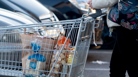 Un carro de la compra a medio llenar