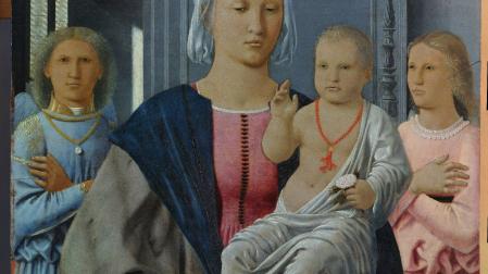 Madonna col bambino e angeli detta Madonna di Senigallia. Pietro della Francesca Borgo Sansepolcro (1412 - 1492 aprox.)