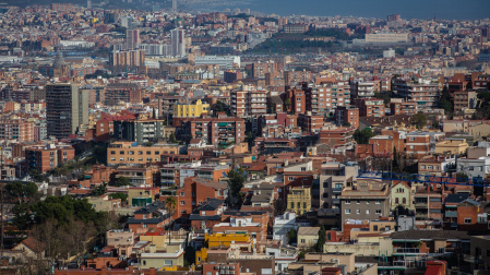 Panorámica de la ciudad de Barcelona, en Barcelona/Catalunya (España) a 30 de enero de 2020.