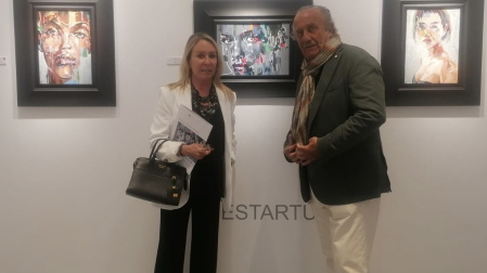 Jaume Mestres Estartús y Marina Castaño en la exposición