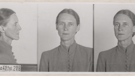 La ficha policial que los nazis hicieron de Mildred Harnack 