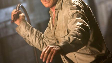 Harrison Ford is shown in a scene from the summer blockbuster film, "Indiana Jones and the Kingdom of the Crystal Skull." 