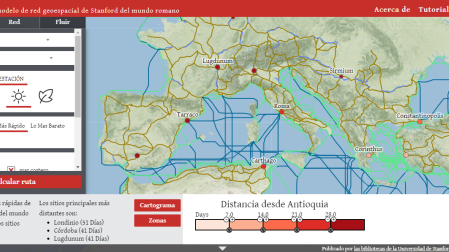 Orbis es una herramienta multimedia que simula el tiempo y costos de un viaje en la época romana