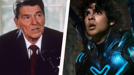 "Blue Beetle": un gancho al mentón de Ronald Reagan