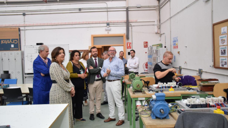 La consejera de Economía, Empresas y Empleo, Patricia Franco, en Guadalajara, en la jornada de apertura de los programas formativos en Guadalajara