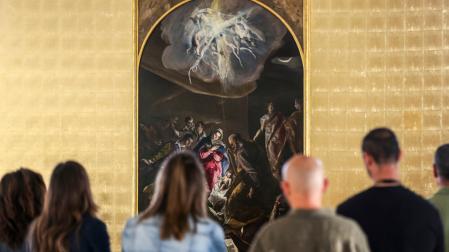 "La adoración de los pastores", de El Greco, recibe a los visitantes para dialogar con la "interacción" de Sehgal