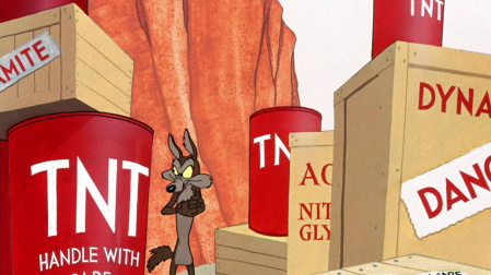 Wile E. Coyote, aquí en una animación clásica, se ha convertido en nuevo icono de la lucha de los artistas contra los estudios