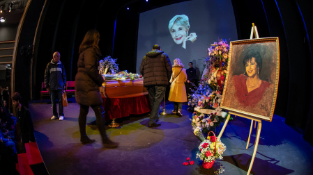 Capilla ardiente de la actriz y cantante Concha Velasco en el Teatro de La Latina