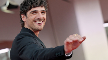 Jacob Elordi, durante la promoción de "Priscilla" en Venecia