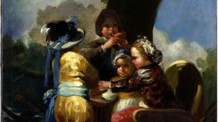 "Niños en el carretón", obra de Goya