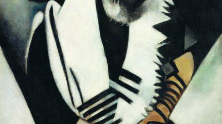 "Rabino en blanco y negro" (1923), de Marc Chagall