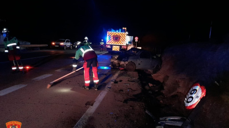 Accidente de tráfico registrado en la CM-401 en Mensalbas este pasado domingo