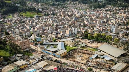 Panorámica de la plaza de toros de Cutervo, una de las capitales de la provincia de Cajamarca