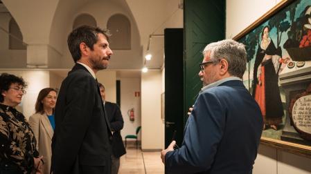 El ministro de Cultura, Ernest Urtasun, se ha reunido con el director del Museo de América, Andrés Gutiérrez.