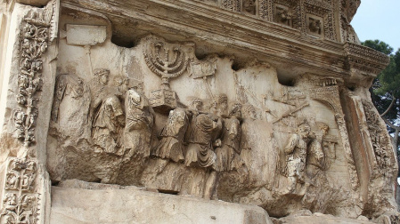 La mesa del Rey Salomón en el Arco de Tito, en Roma