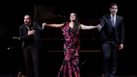 Rubén Fernández Aguirre, Sara Blanch y Ismael Jordi en el Teatro de la Zarzuela