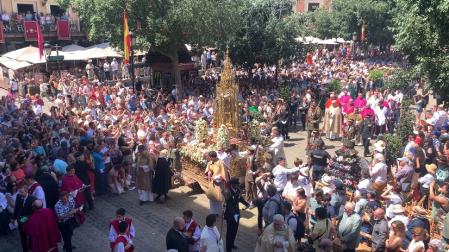 La Custodia de Arfe llegando a la plaza de Zocodover