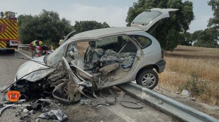 Imagen del terrible accidente en un pueblo de Toledo