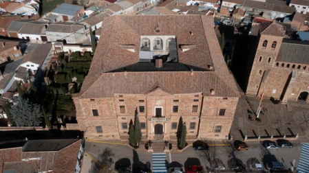 Vista aérea del Palacio del Marqués de Santa Cruz de Viso del Marqués (Ciudad Real)