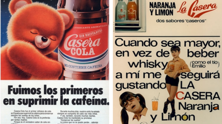 Carteles anunciadores de los nuevos sabores de 'La Casera': Limón, naranja y cola