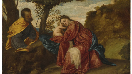 "Descanso en la huida a Egipto", de Tiziano