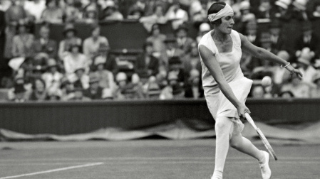 Lilí Álvarez cuando participó en Wimbledon; corría el año 1926