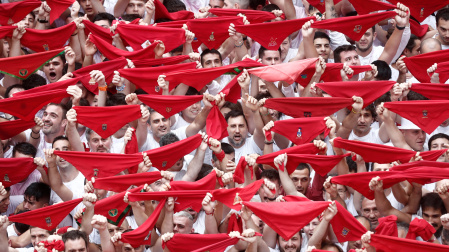 Chupinazo de los Sanfermines en Pamplona