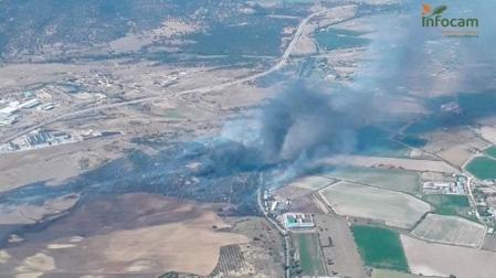 Incendio de una finca agrícola en Talavera La Nueva (Toledo)