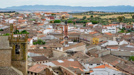 Vista aérea de Oropesa (Toledo)