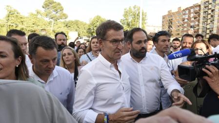 Alberto Núñez Feijóo durante su última visita en la Feria de Albacete: 14/09/2023