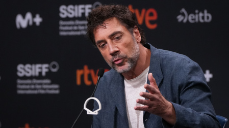 Bardem en el Festival de San Sebastián antes de recoger el Premio Donostia 2023