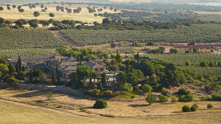 Vista aérea de la Finca Hualdo en El Carpio de Tajo (Toledo)