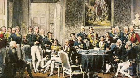 Retrato de los asistentes al Congreso de Viena de 1814