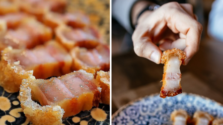 Torreznos caseros del restaurante Essentia en Cuenca