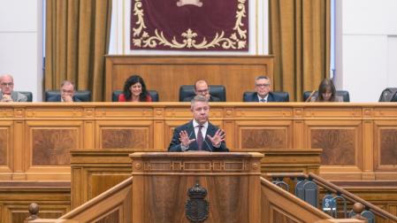 El presidente de Castilla-La Mancha, Emiliano García-Page, en el debate sobre el estado de la región