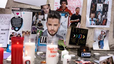 Homenaje en memoria del cantante Liam Payne en Madrid