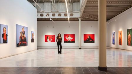 La exposición "Raíces en Casa de Vacas, Madrid"