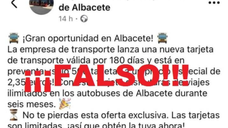 Bulo sobre un bono del autobús urbano de Albacete