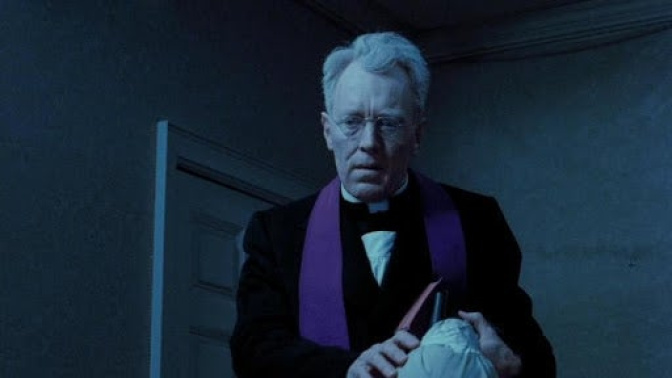 El actor Max von Sydow en "El exorcista"